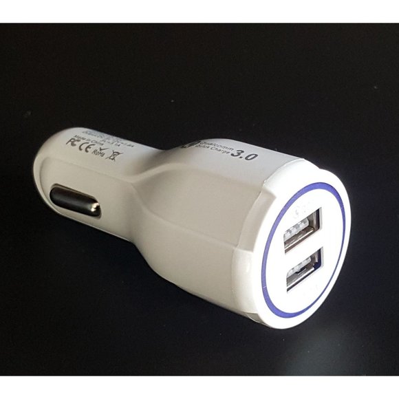 3 X Dual LED Port Car Charger for iPhone, Samsung and other devices - White - Picture 2 of 6